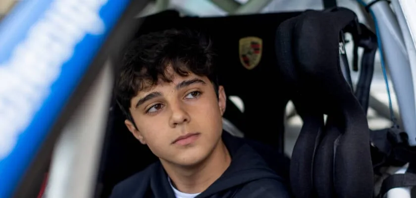 Felipe Massa's son, Pipo, is on pole in the Carrera Cup Rookie class in the Porsche Cup