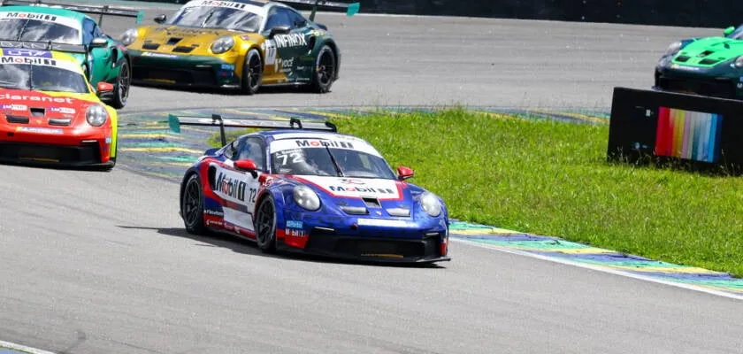 Bassani advances seven positions and finishes in the top 10 in the Porsche Cup at Interlagos