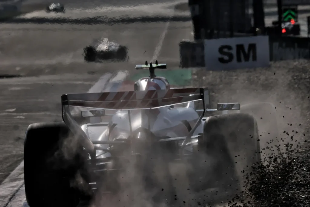 Oliver Bearman (GBR) Haas F1 Team VF-26 runs wide.
