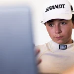 Oliver Paludo accelerates Porsche Cup car for the first time at 14 years old