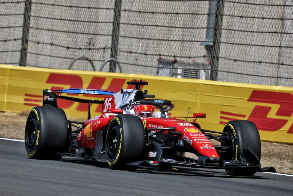 Charles Leclerc (MON) Scuderia Ferrari SF-26 - 'upside-down' rear wing.