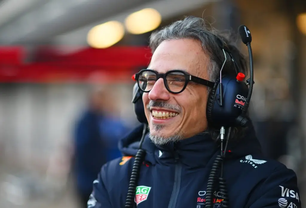 MONTMELO, SPAIN - JANUARY 26: Laurent Mekies, Team Principal of Oracle Red Bull Racing looks on in the Pitlane during day one of F1 Shakedown at Circuit de Catalunya on January 26, 2026 in Montmelo, Spain. (Photo by Rudy Carezzevoli/Getty Images) // Getty Images // SI202601260506 // Usage for editorial use only //
