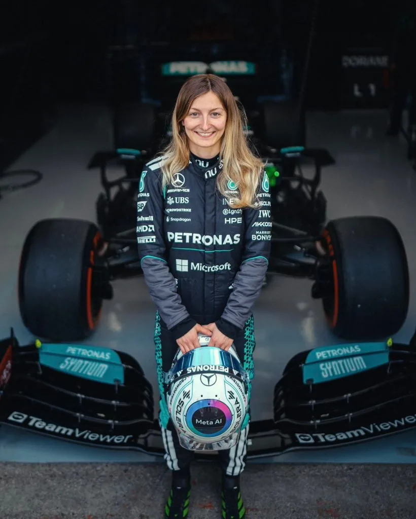 Doriane Pin speaks of a "special and emotional" moment when driving F1 for the first time
