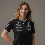 F1: Doriane Pin drives Mercedes W12 at Silverstone