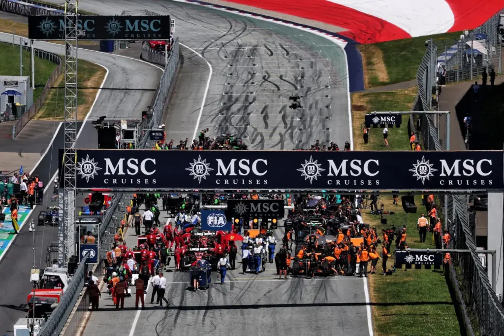 The grid after the start was aborted.