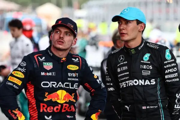 F1: Verstappen comments on idea of racing alongside Russell at Nurburgring