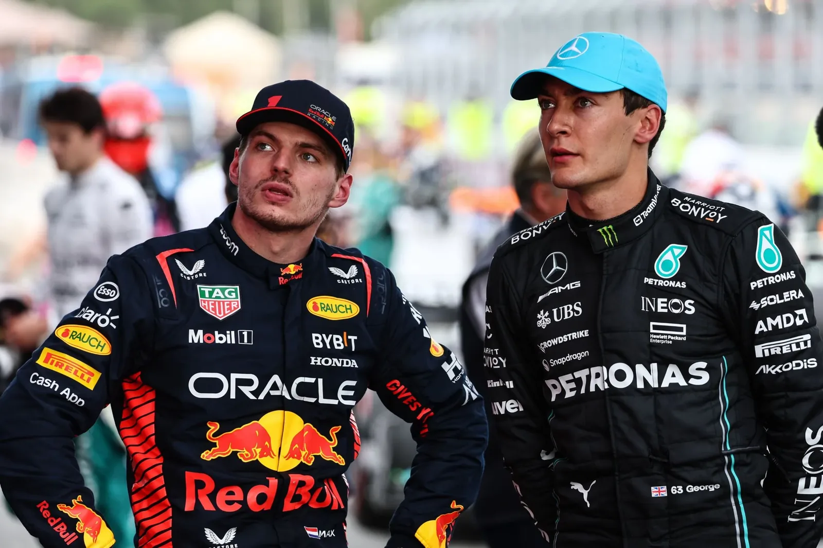 F1: Verstappen comments on idea of racing alongside Russell at Nurburgring