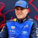 F1: Hadjar leaves the pit lane after car changes