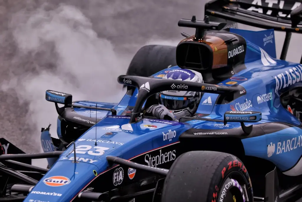 Alexander Albon (THA) Williams F1 Team FW48 retired from the race.