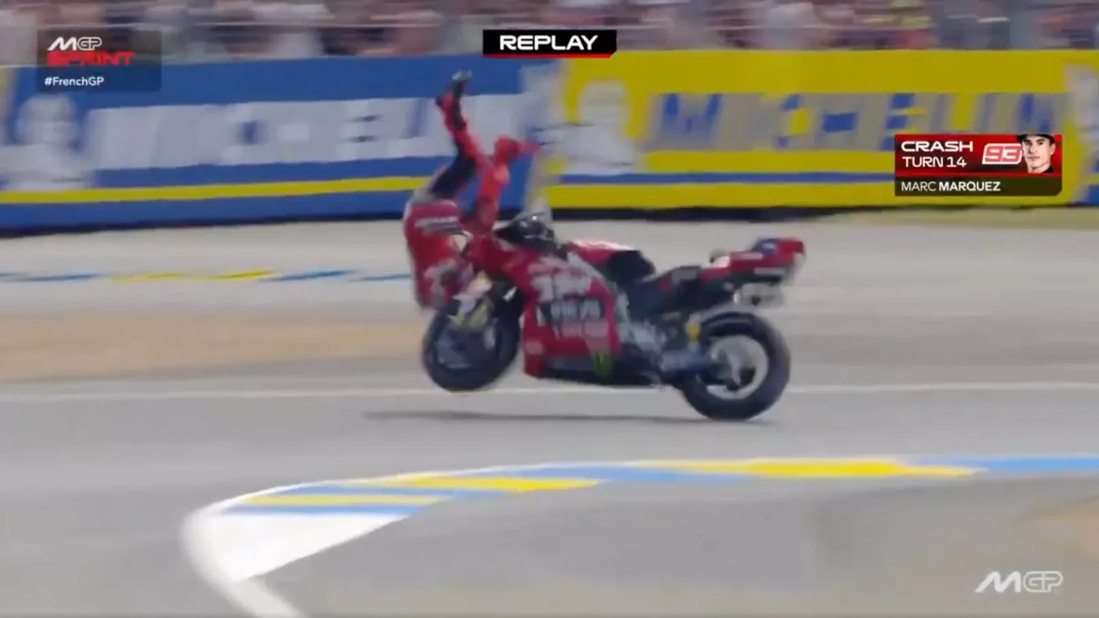 MotoGP: Márquez suffers severe crash after fall in Sprint