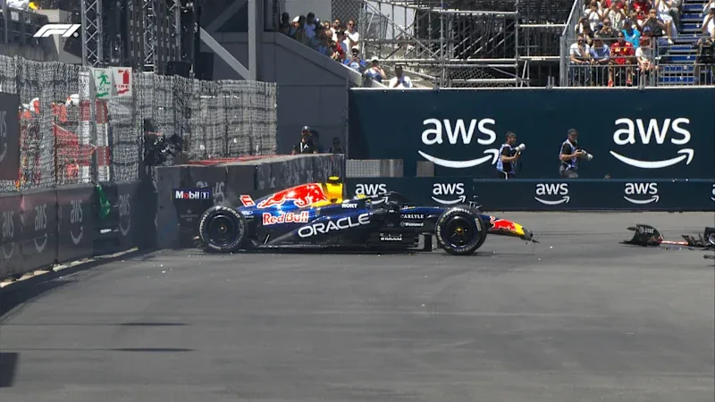 F1: Hadjar crashes in FP1 and causes the first red flag of the Monaco GP