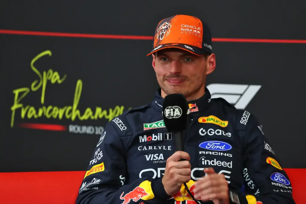 Max Verstappen (NLD) Red Bull Racing in the post qualifying FIA Press Conference.