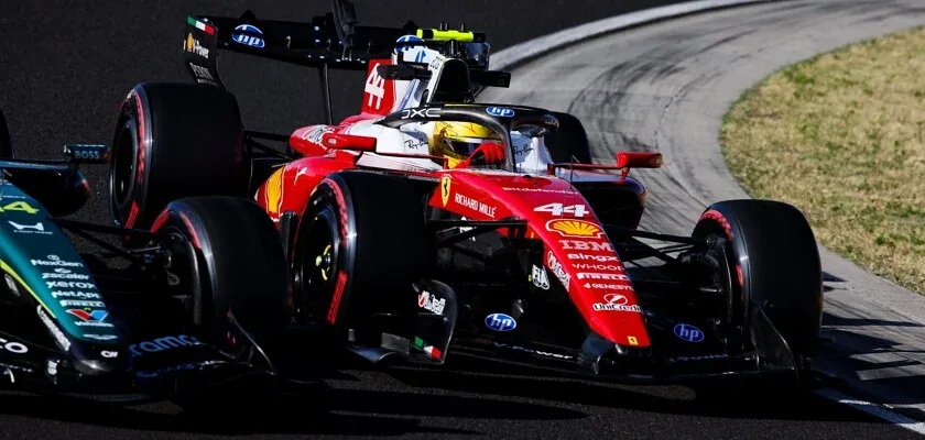 F1: Hamilton leads Ferrari 1-2 in Hungarian GP second practice