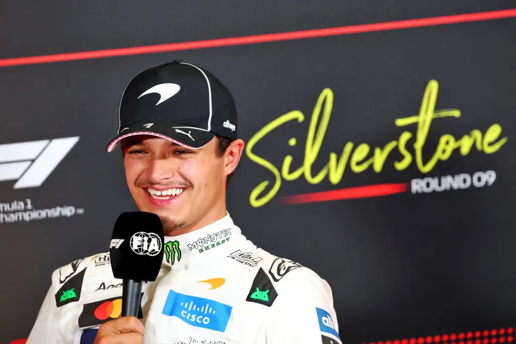 Lando Norris (GBR) McLaren F1 Team in the post Sprint FIA Press Conference.