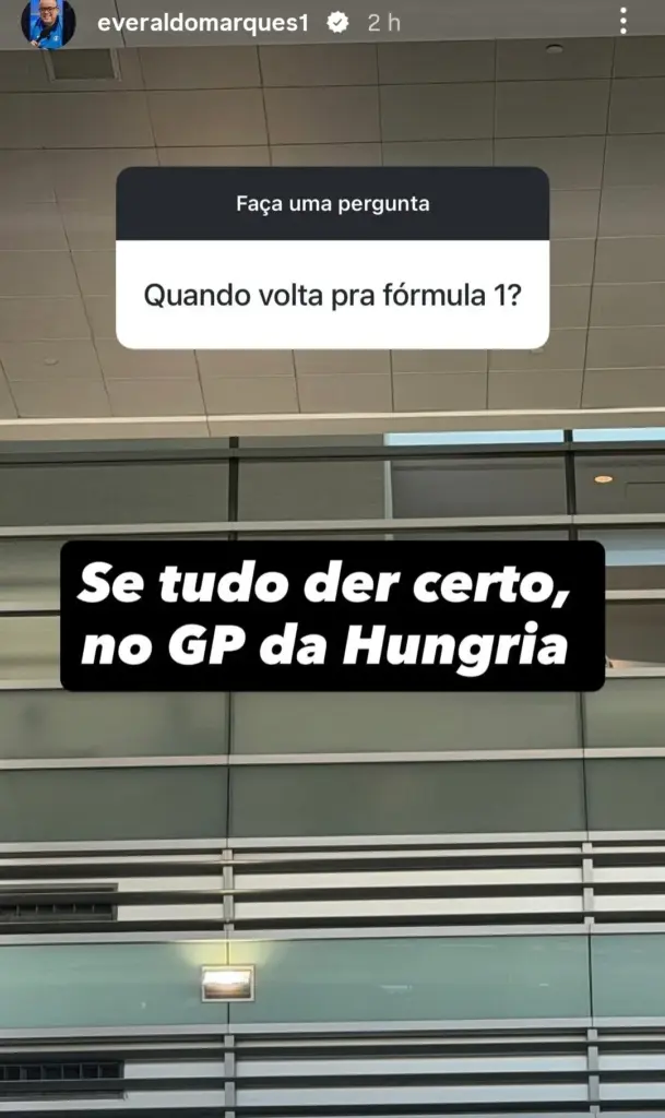 Everaldo Marques indicates probable return to F1 broadcasts on Globo