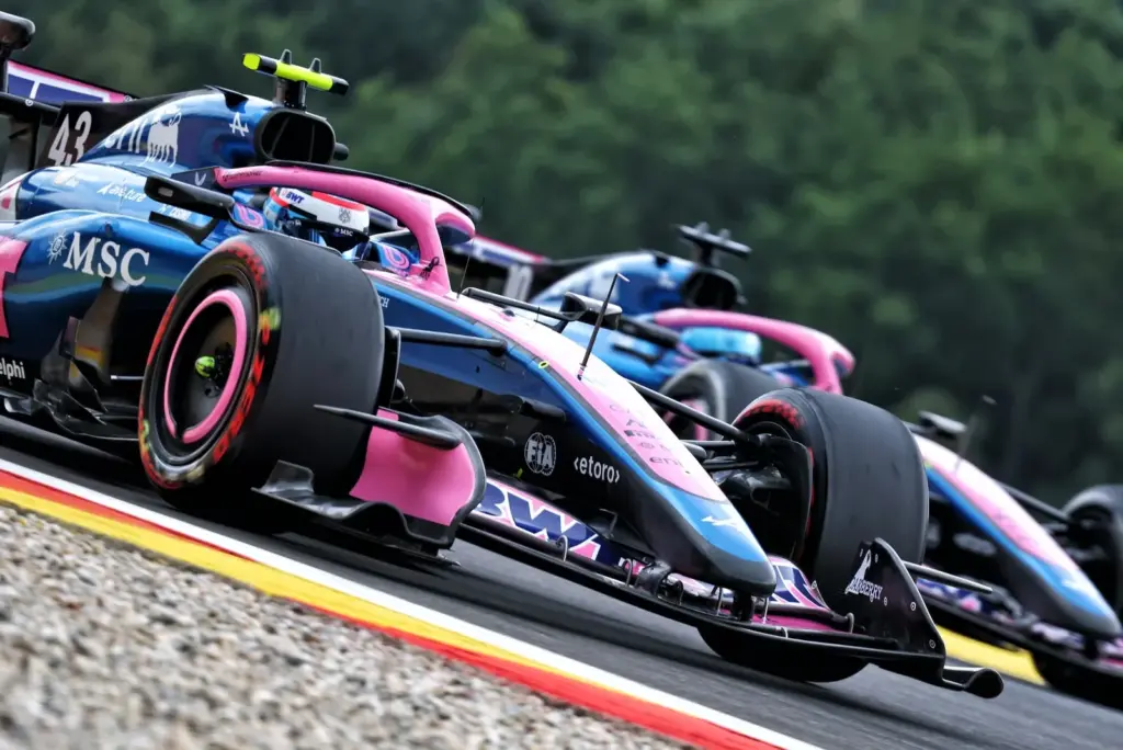Franco Colapinto (ARG) Alpine F1 Team A526 and Pierre Gasly (FRA) Alpine F1 Team A526.