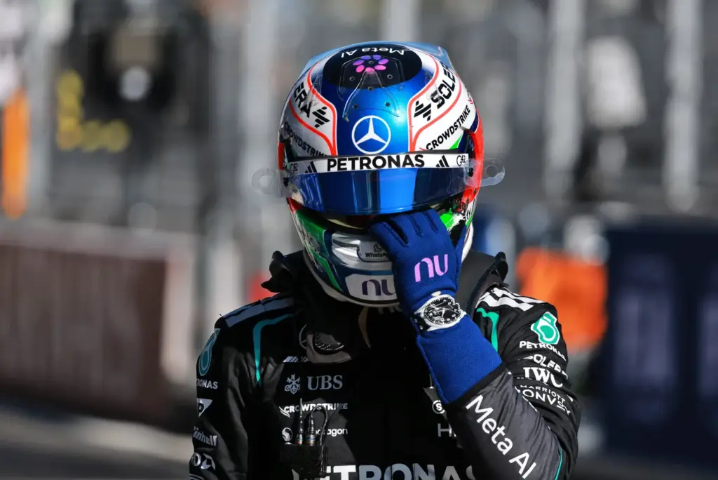 Andrea Kimi Antonelli (ITA) Mercedes AMG Formula One Team in qualifying parc ferme.